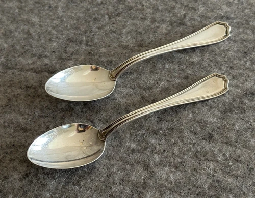 Reed & Barton HEPPLEWHITE Sterling Silver Teaspoons Set of 2 Spoons