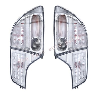 Pair Clear Tail Lights Fits Honda Civic Sedan 2006-2011 Rear Brake Lamps LH+RH