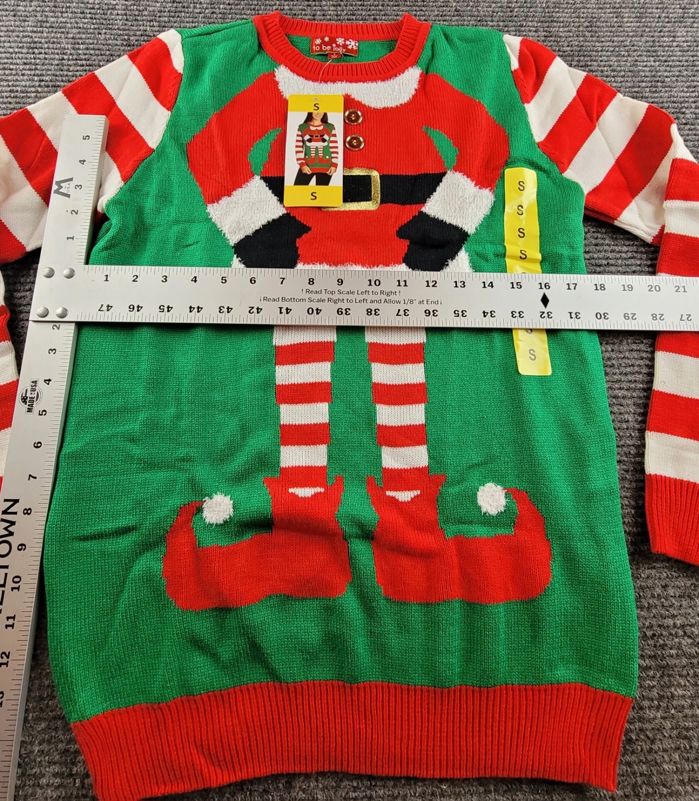 Christmas Womens Medium Mrs. ELF Ugly Sweater  Holiday