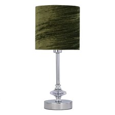 Modern Table Lamp Bedside Light Jewel Design Crushed Velvet Shade