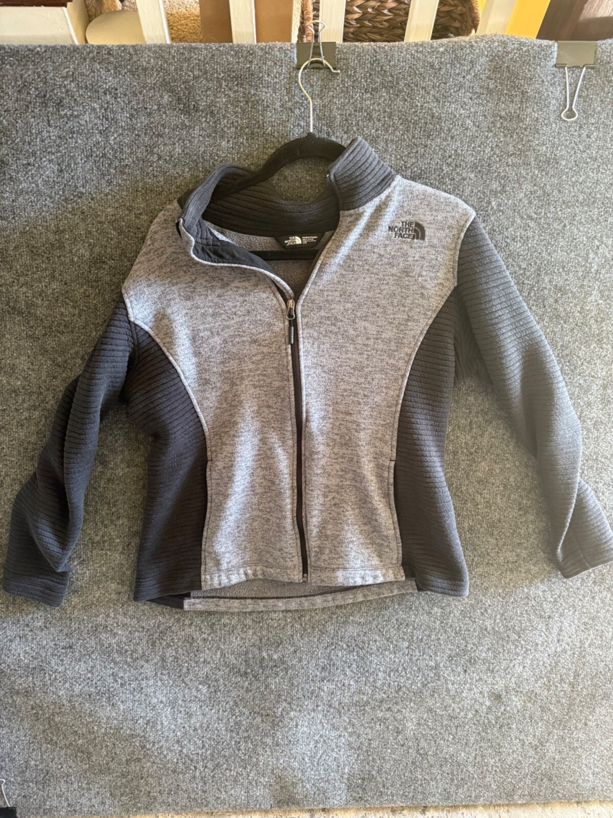 The North Face Womens Full-Zip Gray & Black Jacket L