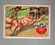 1966 Philadelphia Gum Tarzan Card # 16 Tug of Death (EX)