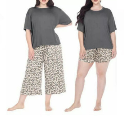 New Honeydew Super Soft Jersey 3pc Pajama Set Stretch Comfy Sz Small (C60)
