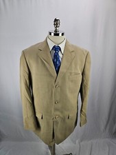 Jones New York Men's Beige Striped Blazer Jacket 42R