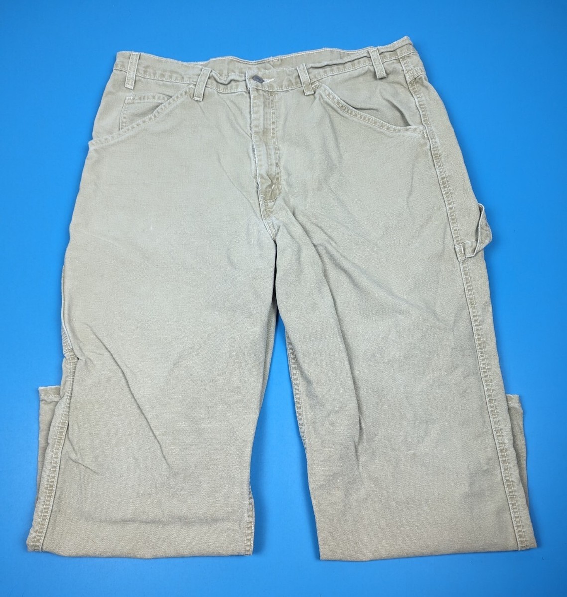 Vintage Levis L2 Pants Mens 36 X 28 Beige Wide Leg Carpenter Vintage Levis L2 Pants Mens 36 X 28 Beige Wide Leg Carpenter