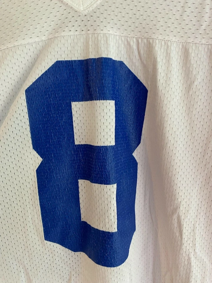 Camiseta deportiva vintage de los Dallas Cowboys #8 Troy Aikman Champion para hombre talla 48 hecha en EE. UU. Foto 2 de 4