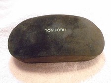 TOM FORD Brown Velvet Hard Clamshell Glasses Case