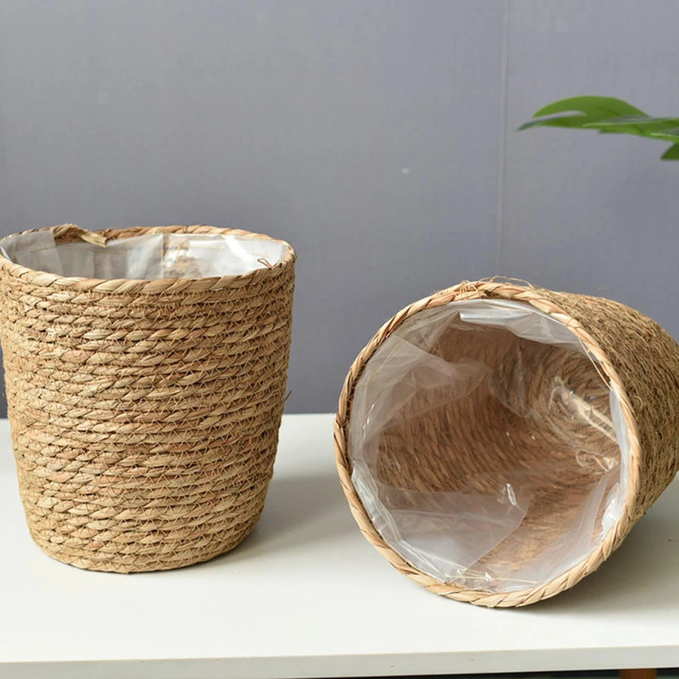 Plant Basket Liners Woven Rattan Plant Pot Containers Coco Fiber Liner Plant - Image 4 of 4