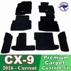 PREMIUM Carpet Car Floor Mats for Mazda CX9 2016-2025 all 3 rows 7 seats