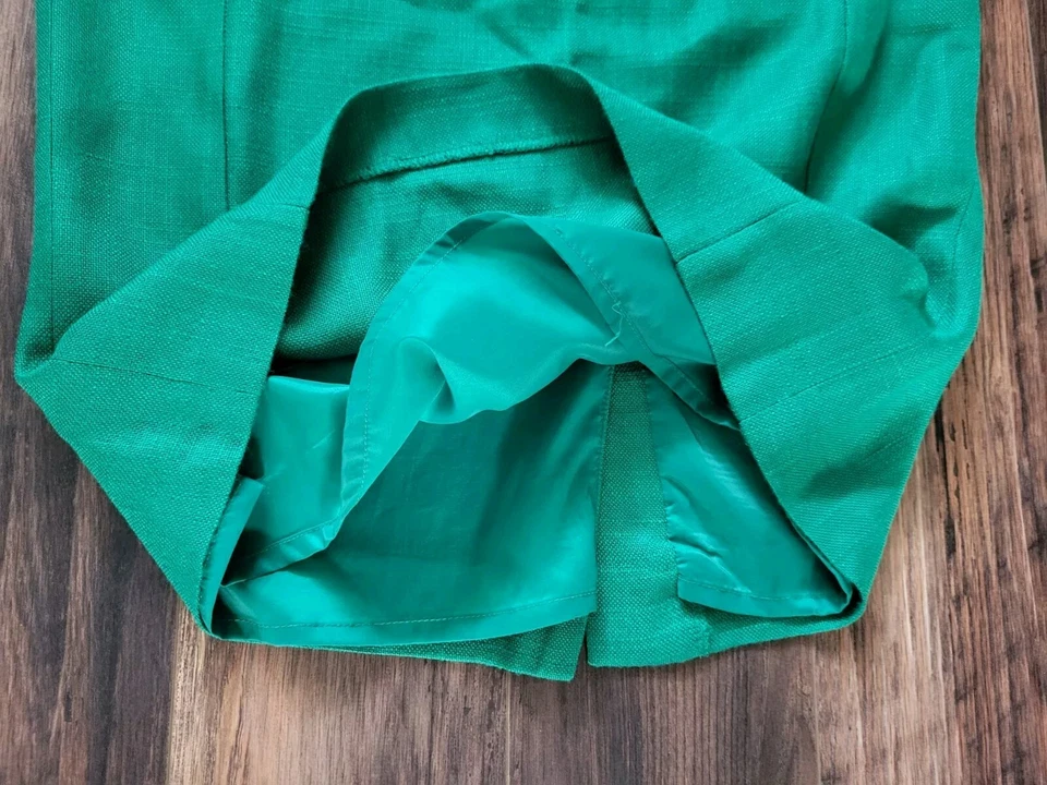 Falda lápiz Boden Kelly verde forrada abertura talla 6L Foto 2 de 4