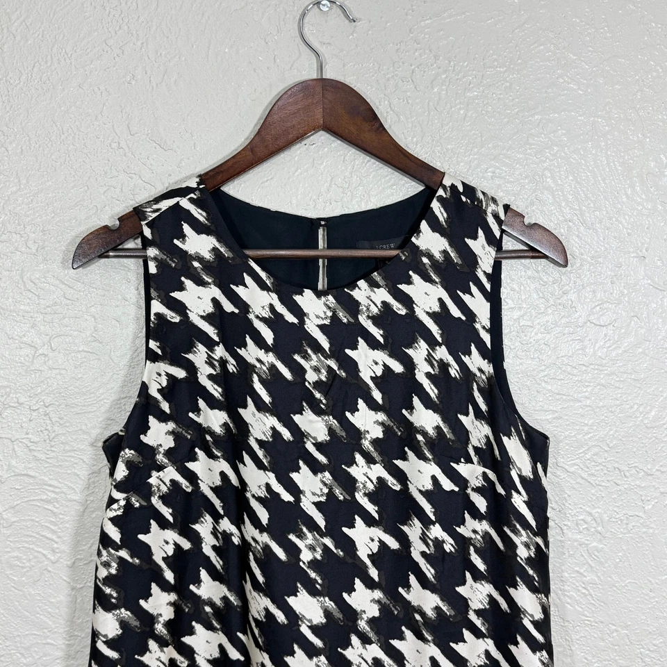 Vestido de seda con volantes J Crew 6 patas de gallo pata de lobo cambio mod preppy volantes retro Foto 2 de 4