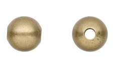 100 Antiqued Gold Plated Brass 10mm Smooth Round Beads with 3mm Hole