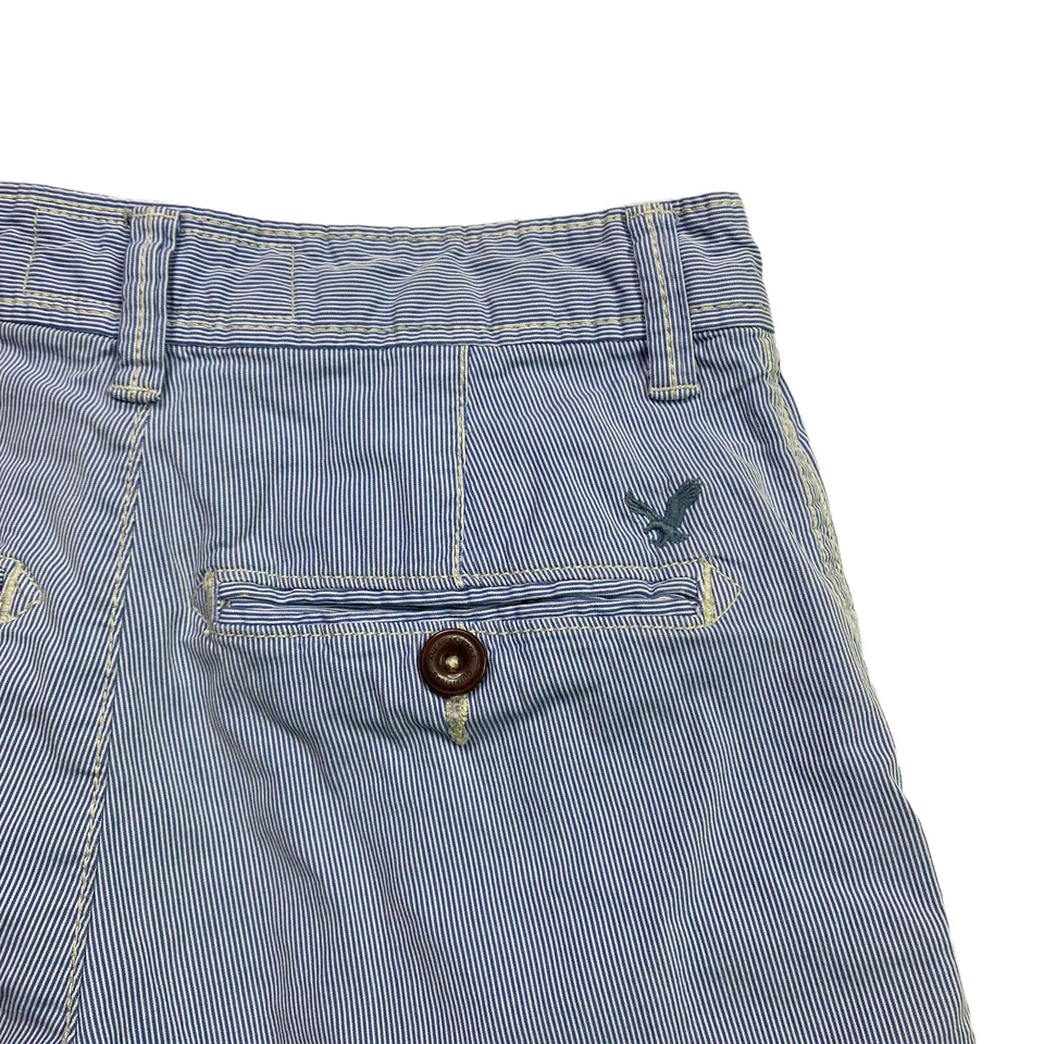 Шорты мужские American Eagle размер 26 активные гибкие классический крой железнодорожная полоса синие - Изображение 3 из 4