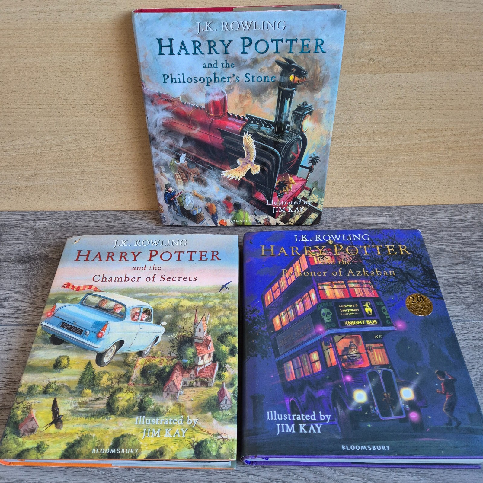 Harry Potter Illustrated Edition Hardback Book Set 1-3 Collection PLEASE READ