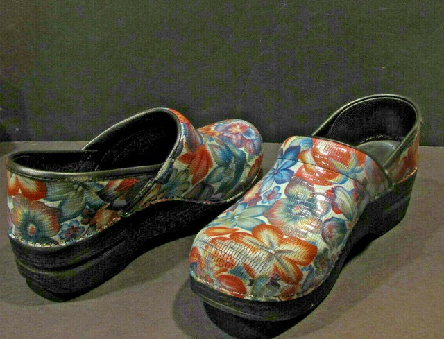 floral nursing clogs
