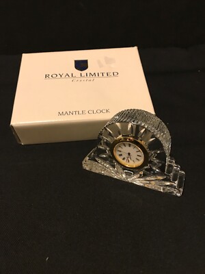 Royal Limited Crystal - Mantel Clock - 24% Full Lead Handcut - Slovenia - Quartz