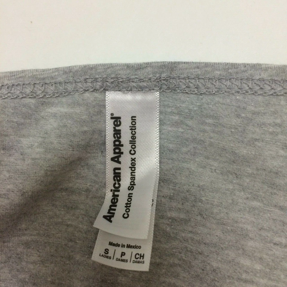 Talla Pequeña (S) American Apparel Bandeau Bralette Tirantes Crop Top Gris Jaspeado Foto 3 de 3