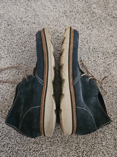 Stivali in pelle scamosciata blu navy Clarks da uomo Frelan Hi leggeri resistenti taglia 10M in perfette condizioni - Foto 6 di 8