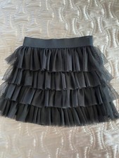 NWOT Epic Threads Girls Black Mesh Tiered Ruffle Skirt Size S