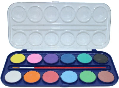 HIGH5 Wasserfarb Malkasten Farbkasten Wasserfarbe Deckfarbkasten Tuschkasten Schule