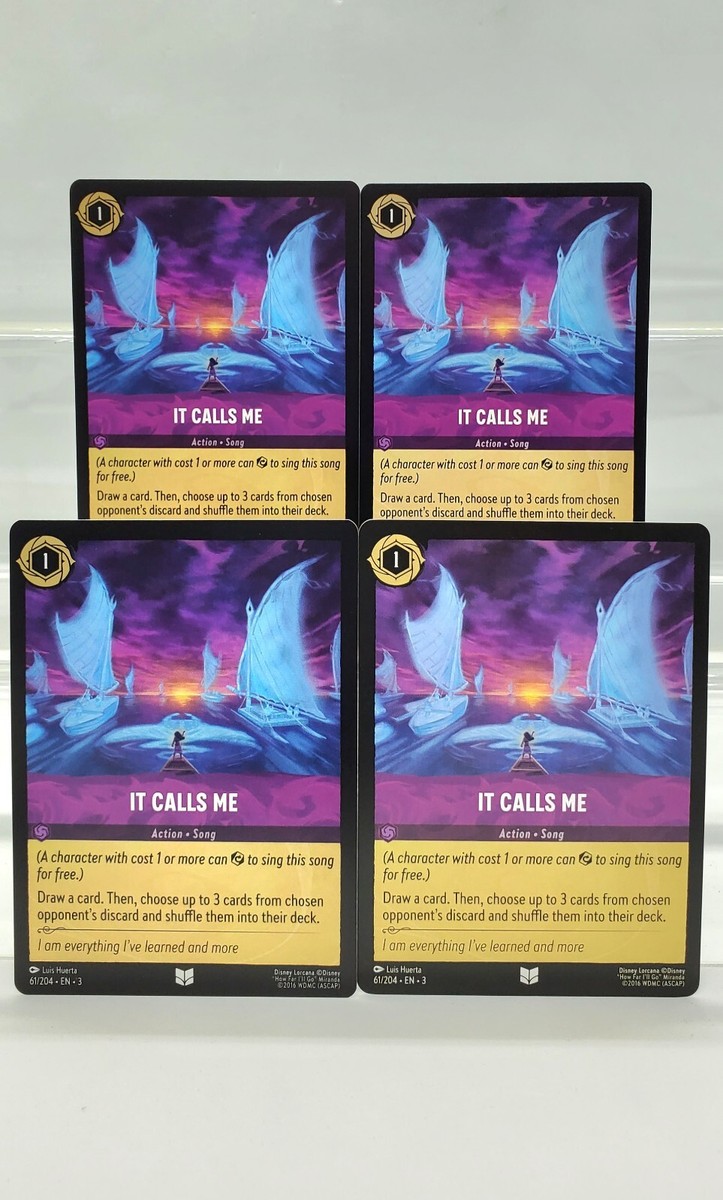 PSA10Disney Loracna野獣 #224 2159 Disney Lorcana It Calls Me 61/204 4 Cards Playset Into the