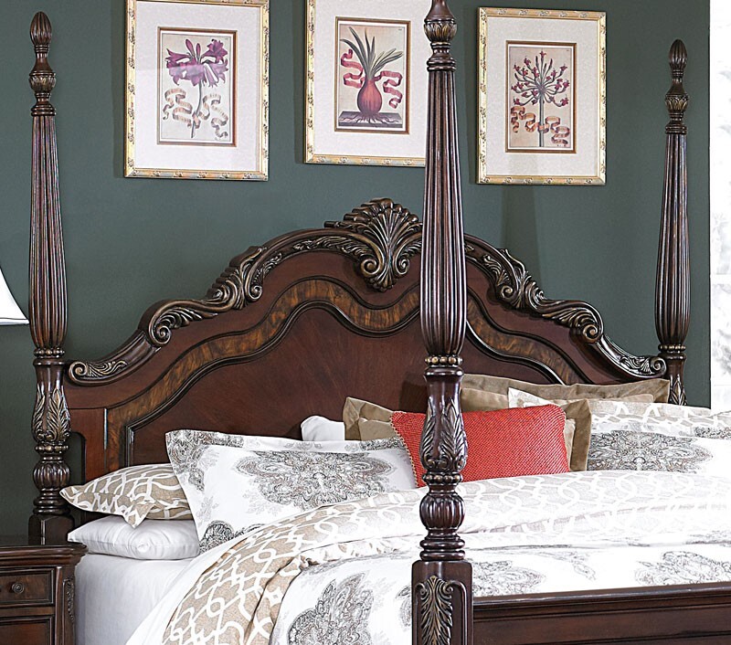 ON SALE 5 piece Traditional Cherry Bedroom Set w/ Queen King Poster