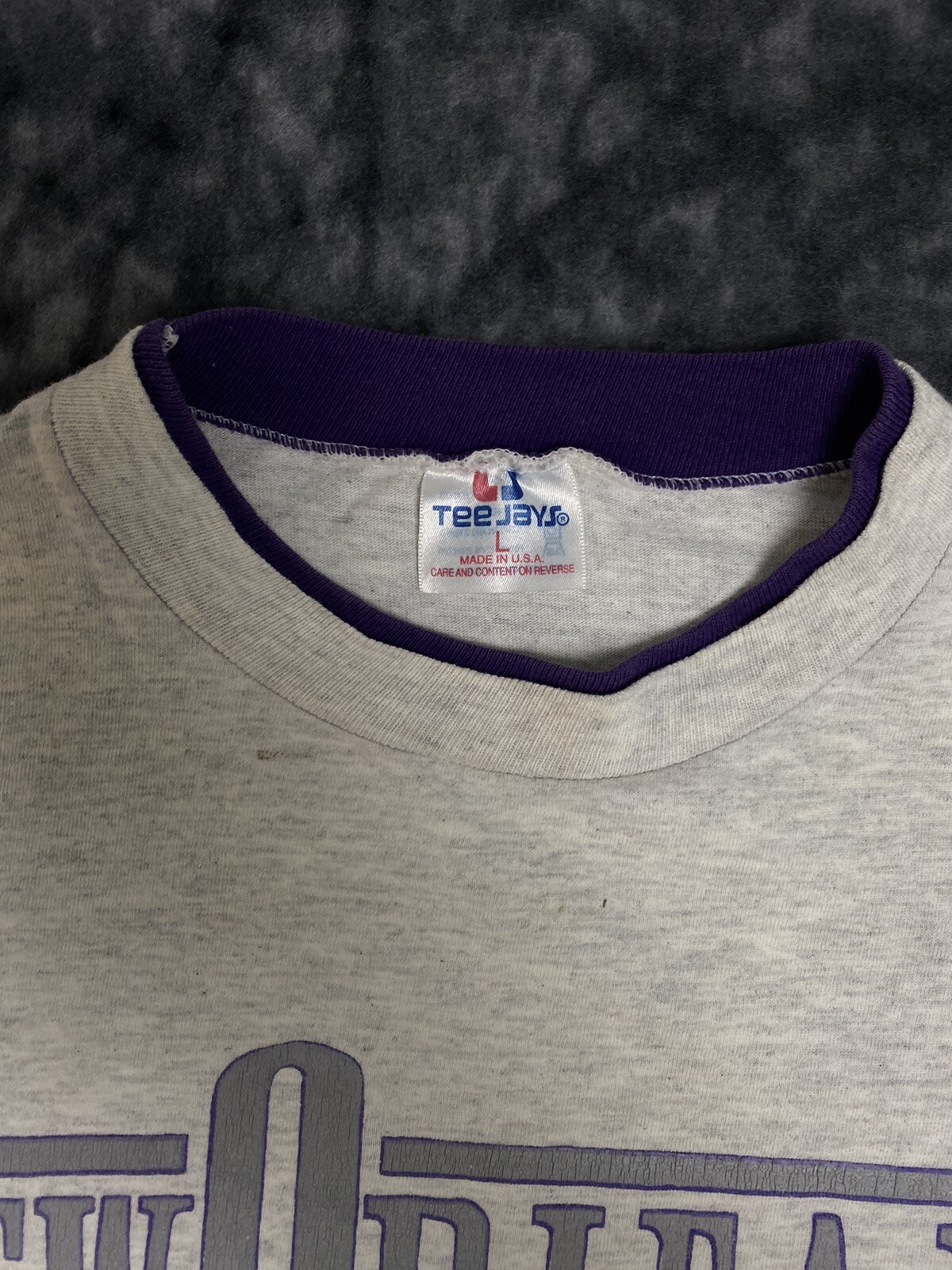 ALTRA Camicia grafica vintage anni '80 New Orleans quarto francese L grigio martedì grasso USA