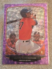 JACOB NOTTINGHAM 2013 Bowman Purple Ice REFRACTOR #7/10 ASTROS BREWERS MARINERS