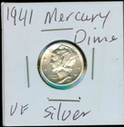 1941 Silver Mercury Dime VF