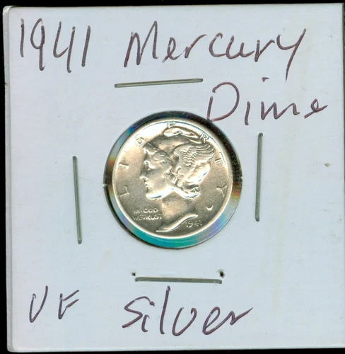1941 Silver Mercury Dime VF
