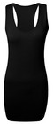 Women's Long Racerback Bodycon Muscle Vest Top – Slim Fit Gym, Beach, Casual Wear | Sizes 8-26, 95% Viscose
