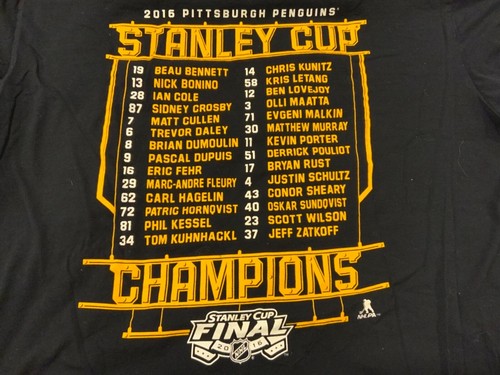 ‘16 Stanley Cup Champions Pittsburgh Penguins Party at the Point Roster shirt XL - Picture 4 of 6