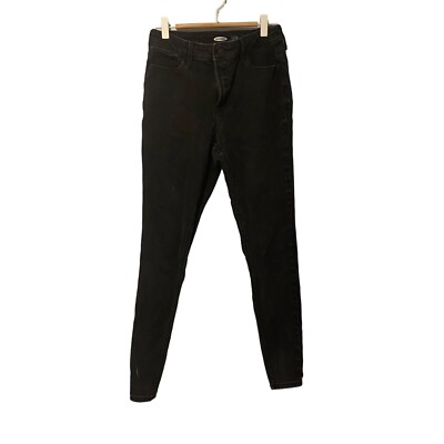 Old Navy 4 Rockstar Super skinny hire rise secret slim pockets black denim jeans