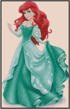 Princess Ariel Counted Cross Stitch CHART #52-108