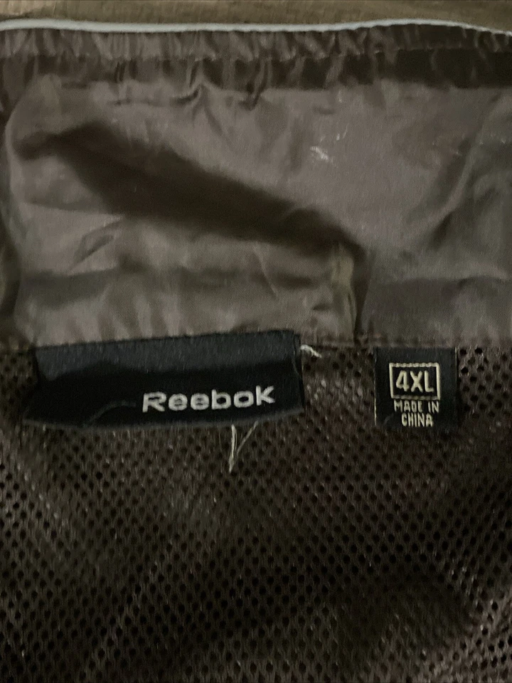 Y2K Reebok Brown Windbreaker Jacket Men’s Size 3XL Long Sleeve 1709 - Image 4 of 4