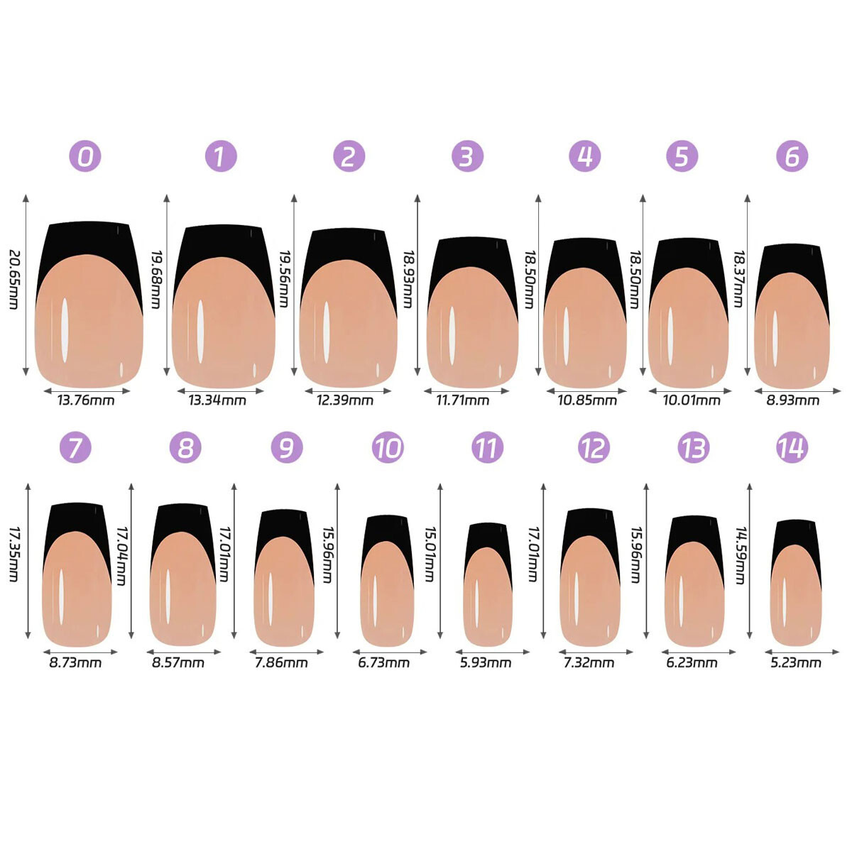 150 Stück Full Cover Nagel Tips – Matte Weiße French-Nagelspitzen, Pastelllila – Für Nagelverlängerung, Gelmodellage, Press On Nails