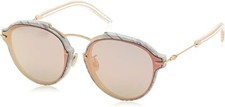 NEW DIOR DIORECLAT 0GBZ Sunglasses, White Marble / Rose Mirror