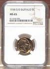 1938-D/D BUFFALO NICKEL NGC MS65 028005