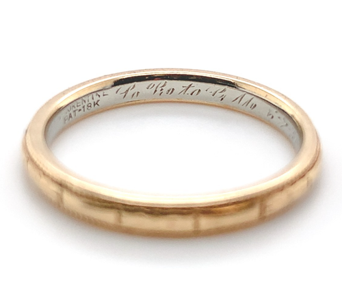18k Yellow Gold Wedding Band Ring Dated 1931 Size 5.75 Jewelry (#J7279) - Picture 5 of 11