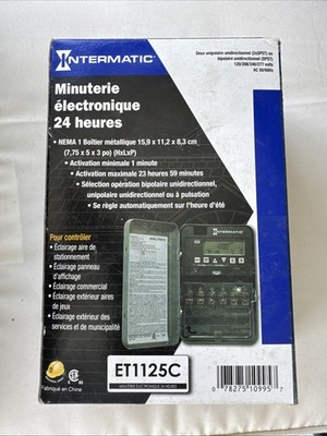 Intermatic ET1125C 24-Hour 30-Amp Electronic Timeswitch Clock Voltage 120-277V