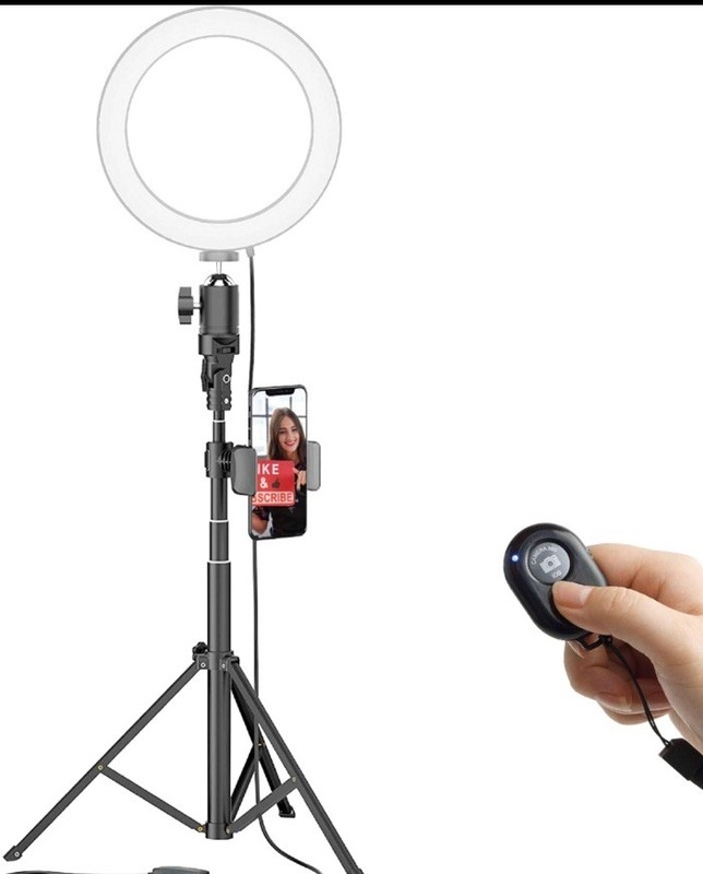 LED Ring Light Continuous Lighting Kit with Tripod Stand, Remote Control, 1 Unit