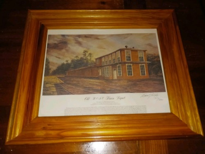 #ad #ad Vintage Dovard Taunton quot;Old Bamp;SE Train Depotquot; Numbered 1853 2500 Signed... $140.00