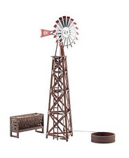 Woodland Windmill, Well-kept Built- -Ready R - O Scale Model Railroad