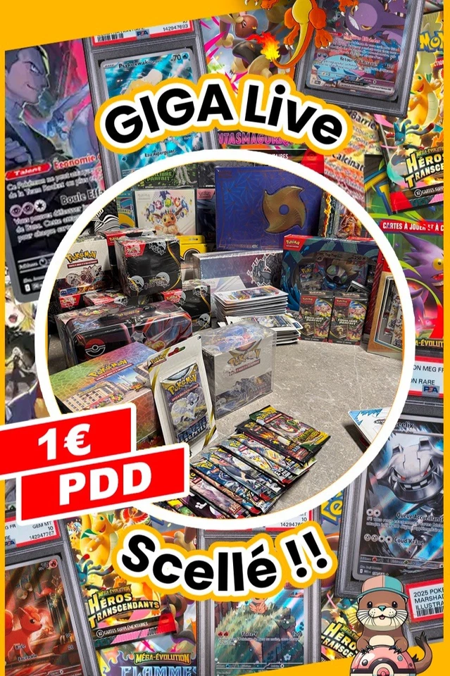 TOUT A 1€ !! GIGA Live Scellé ! ETB, UPC, Displays...