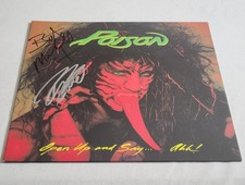 Poison Autographed Open Up And Say ...Ahh! Vinyl LP (Signed By 2)