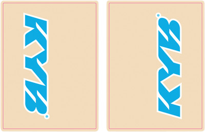 FLU DESIGNS INC. Upper Fork Decal - KYB - Blue/White 01014