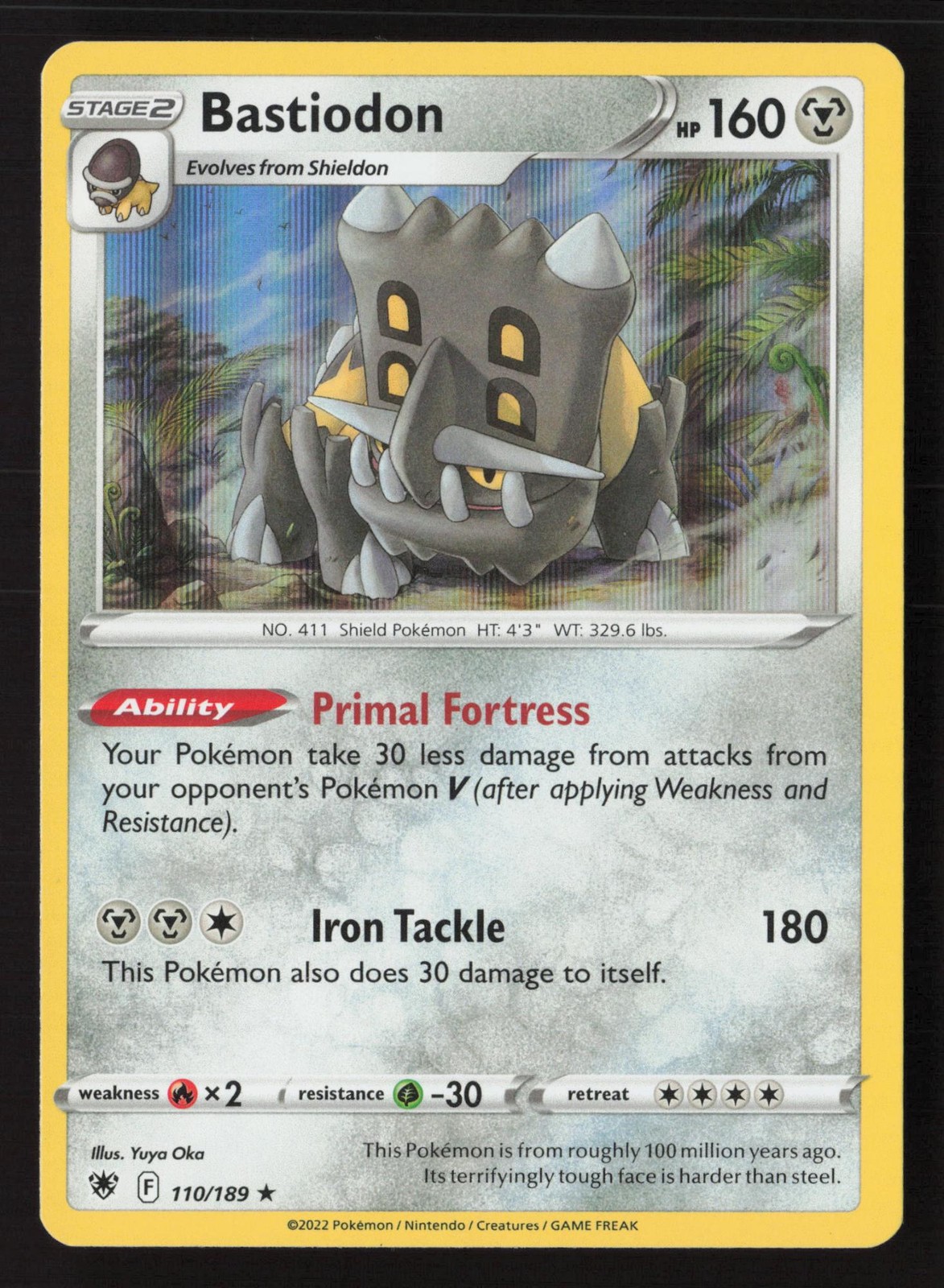 Bastiodon 110/189 Holo Rare Astral Radiance Pokemon Near Mint