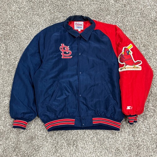 VTG 90s Starter Diamond Collection St Louis Cardinals Bomber Jacket Mens L MLB