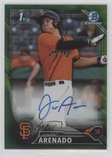 2016 Bowman Chrome Prospects Green Refractor 38/99 Jonah Arenado Auto 1bf5