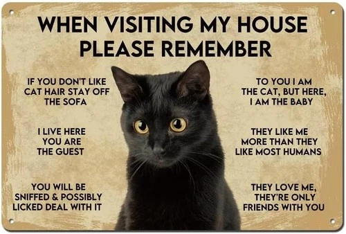 When Visiting My House Please Remember Tin Metal Signs Vintage Wall Decoration C